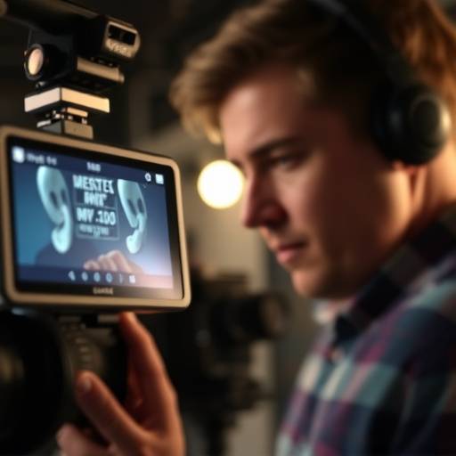 Close-up of a product demonstration during a marketing video shoot, highlighting the product's features.
